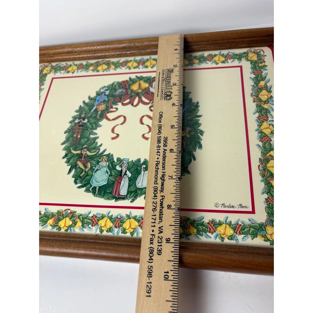 Vintage Pimpernel 12 Days of Christmas Wood Serving Tray Marlene‎ Moore England